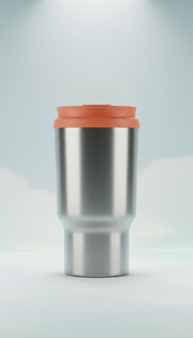 Taza térmica de viaje en acero inoxidable